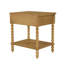 2 tables de chevet en bois massif d'aspect traditionnel, teinte chêne chameau, rail de tiroir en métal, teinte, glissières