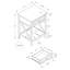 Table d'appoint, table de bout, table d'appoint, 2 niveaux, chambre à coucher, table de chevet, lampe, tiroir de rangement, placage blanc antique, transitionnel-1695726727