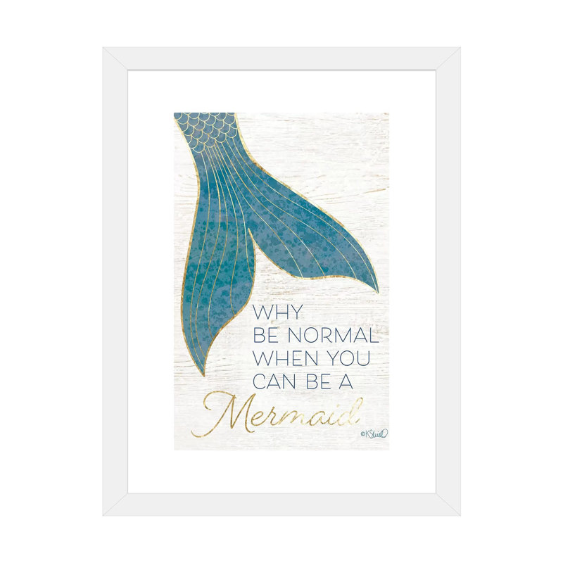 Pourquoi être normal? par Kate Sherrill - impression d'art graphique, Papier encadré blanc, H 24 po x l 16 po x P 1 po, Blanc