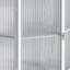 Armoire de rangement de coin de salle de bain blanche avec porte en verre trempé - 21,97 po, pour chambre à coucher, salon, pièce élégante et fonctionnelle 21,97 po Blanc, salle de bain, chic polyvalente