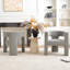 Ensemble de 2 fauteuils modernes rembourrés carrés 28 po.-88068642