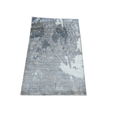 Bettine One-of-a-Kind 2'1" X 3'2" Silk Area Rug in Gray