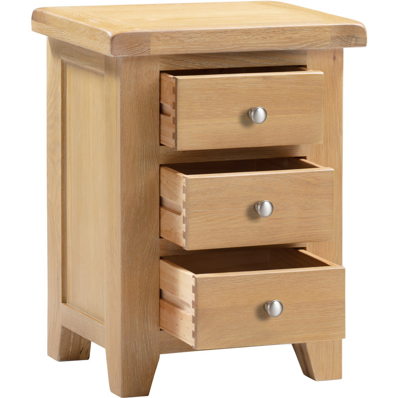 Windsor 47cm W Bedside Table, Brown