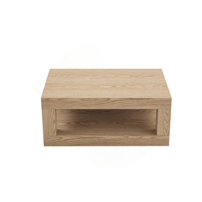 Modern 2-Tier Coffee Table For Living Room Furniture,Rectangular Center Table With Open Storage Shelf.The Double Layered Coffee Table Is Made Of MDF Material.Stable And Durable,Easy Assembly