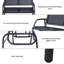 Banc oscillant noir 2 places