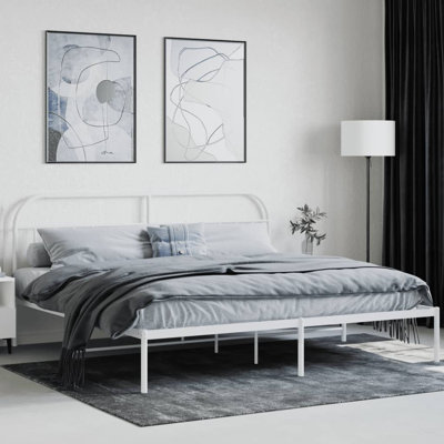 vidaXL Metal Bed Frame Bedroom Bed Base Bedstead Metal Matress Foundation