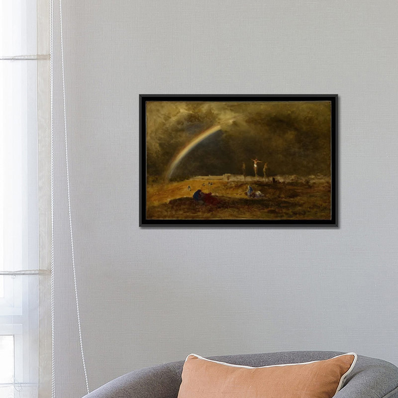 «The Triumph at Calvary», reproduction d'art sur toile encadrée, Cadre flottant sans passe-partout, H 18 po x l 26 po, Noir