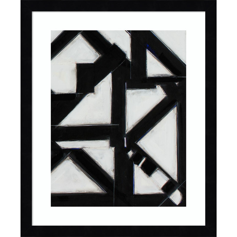 Tulare topographique V par Rob Delamater - reproduction d'art encadrée, H 17 po x l 14 po x P 1 po, Noir