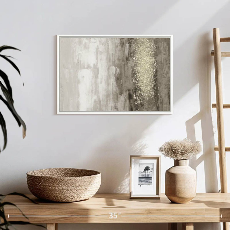 Glitter Rain I, Floating Frame White, 19" X 13"