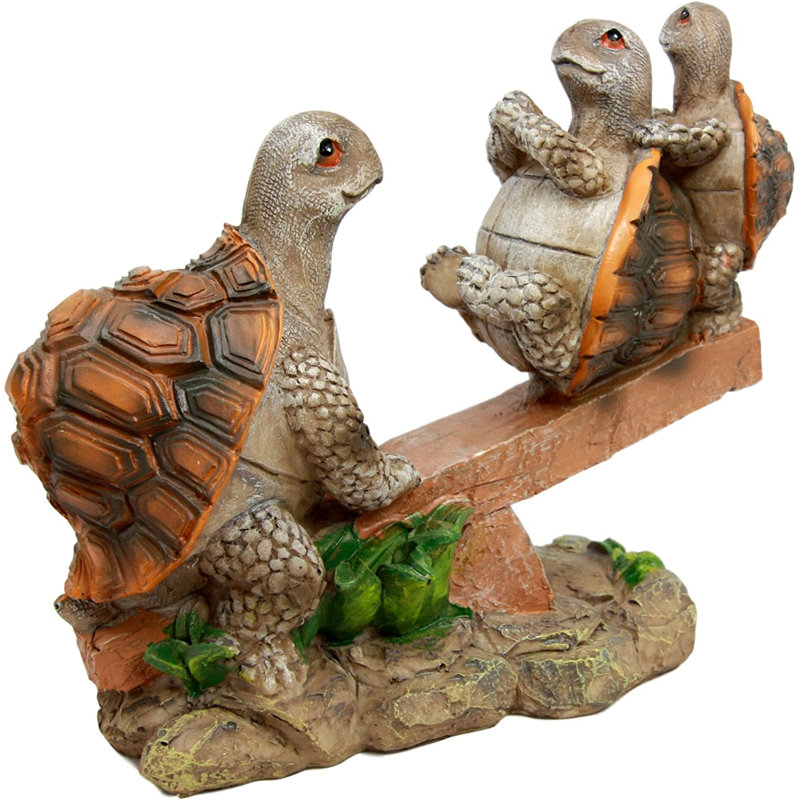 Figurine Hammondale - mère tortue jouant avec ses bébés