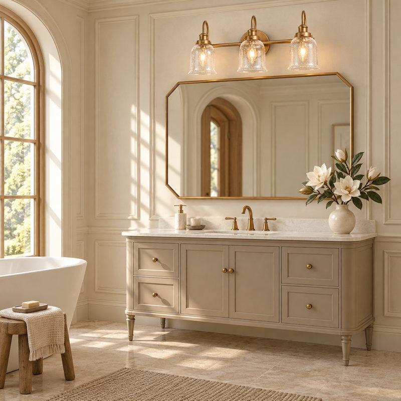 Belk Dimmable Copper Vanity Light, 3