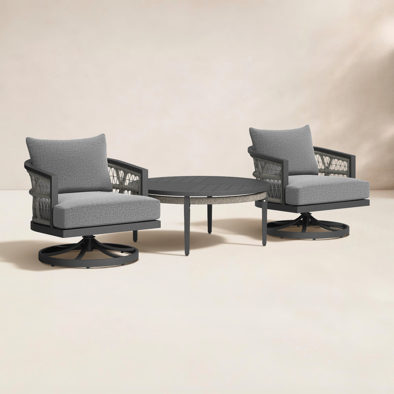 Evalyn 2 - Person Patio Conversation Set with Cushions