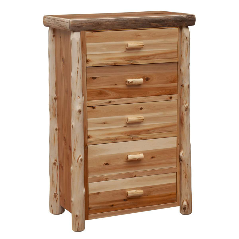 Commode 5 tiroirs Fireside Lodge Cedar, Traditionnel