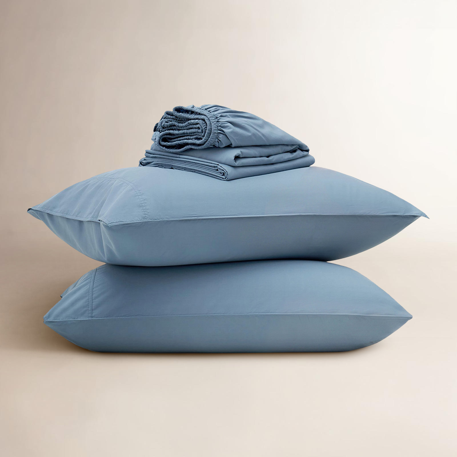 Double Stitch Sheet Set, Windward Blue, King Sheet Set