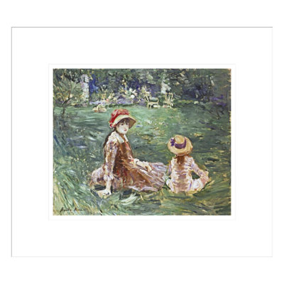 In the Garden at Maurecourt by Berthe Morisot - Framed Giclee Print