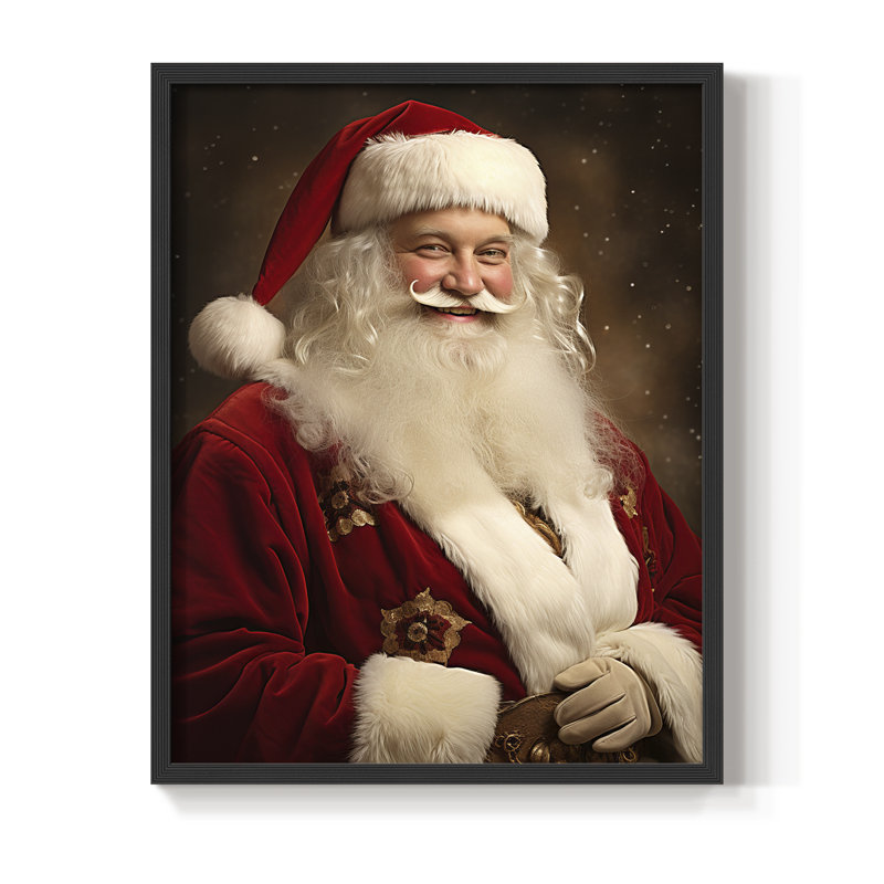 «Christmas Holiday Art CDXLIX», reproduction d'art encadrée - bois massif, Noir, noir, noir, noir, H 21 po x l 17 po