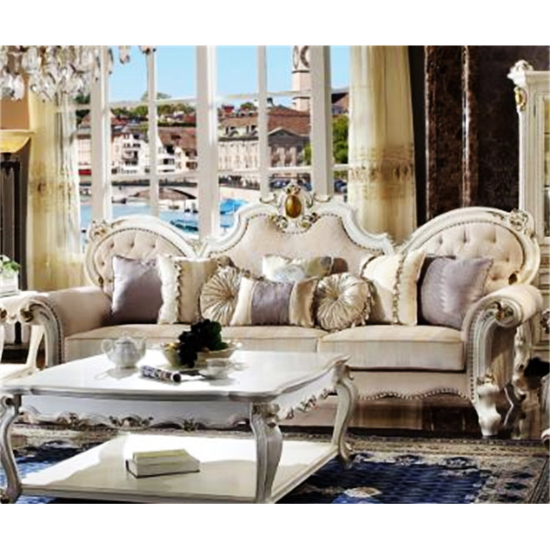 Picardy Beige Oversized Sofa with Elegant Pillows
