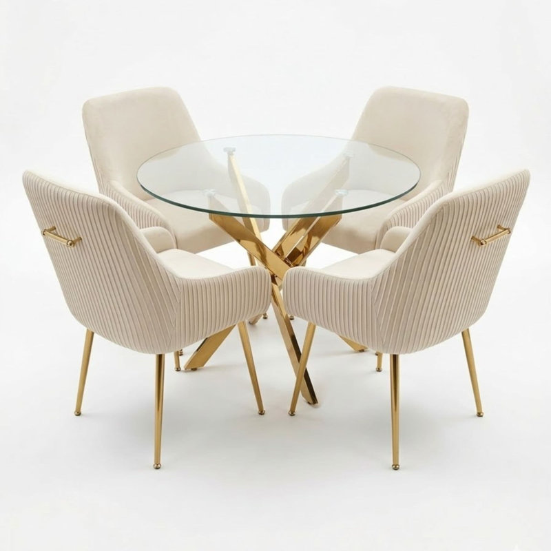 4 - Person Dining Set, Beige