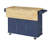 Hardiman 53.75" Kitchen Island with  Locking Wheels-1133971760