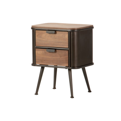 50cm W Metal Bedside Table