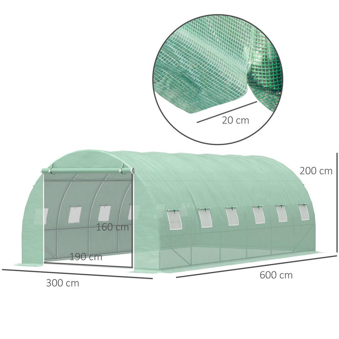 Calvillo 10 Ft W x 20 Ft D Commercial Greenhouse