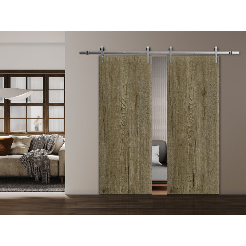 Panneau de porte à dalle - portes en placage de bois ESSENTIAL 8001 - grange coulissante pour garde-robe de poche