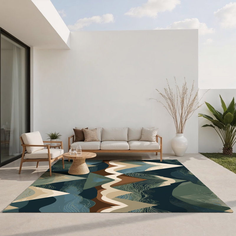 Tapis intérieur et extérieur Luminous Dreams, Rectangle 1 pi 6 po x 2 pi 6 po