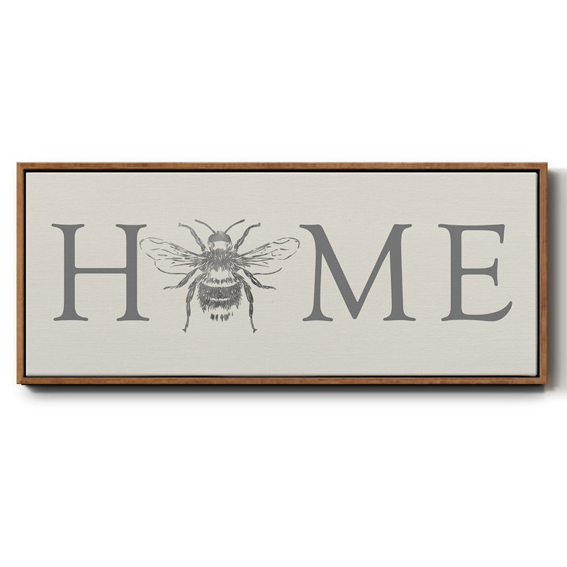 Bee Home - Toile encadrée, H 12 po x l 30 po