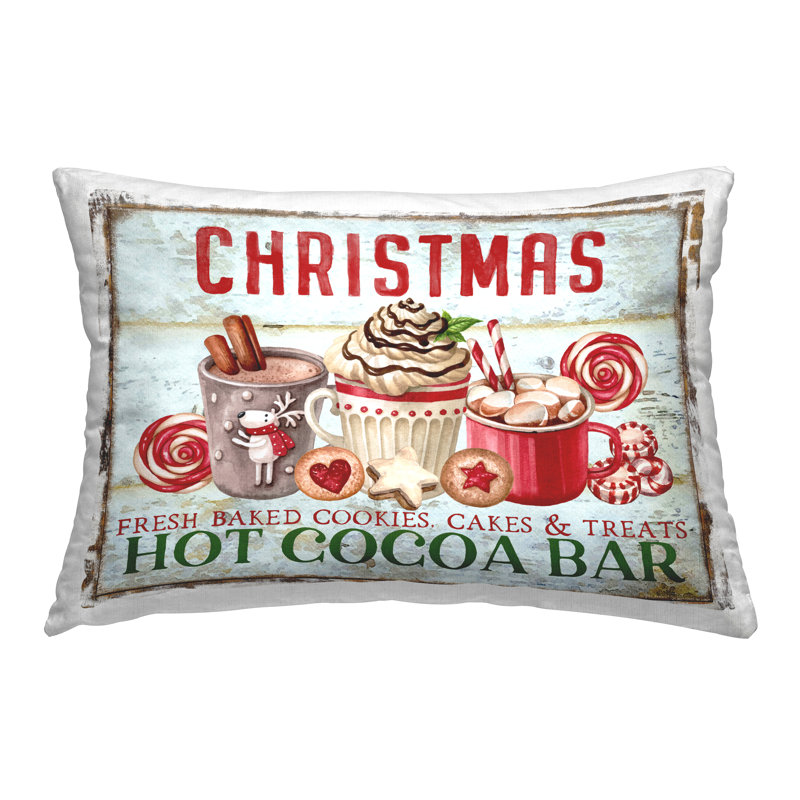 Coussin décoratif festif imprimé chocolat chaud par Creatif Belle