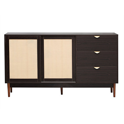 Armoire de rangement à deux portes avec trois tiroirs pour couloirs, entrées et salons Finvoy