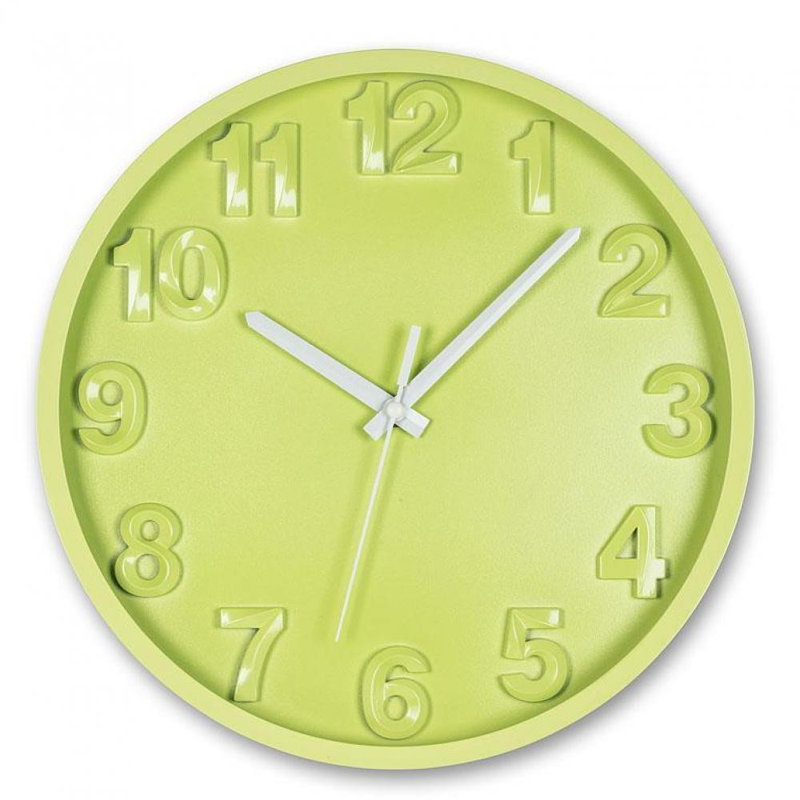 Horloge murale 12 po Fillingham, Vert/blanc