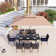 Rectangular 8 - Person 84'' Long Dining Set with Cushions and Umbrella