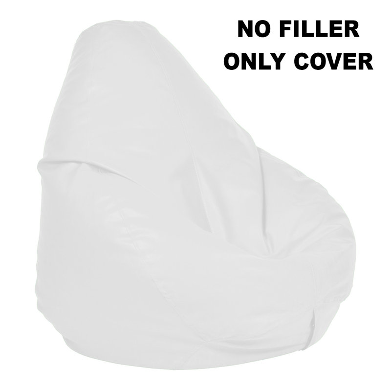 Housse de coussin d'intérieur en similicuir Ample - rembourrage non inclus, Blanc