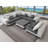 Ensemble de canapé modulaire rembourré en microfibre 5 pièces-94592206