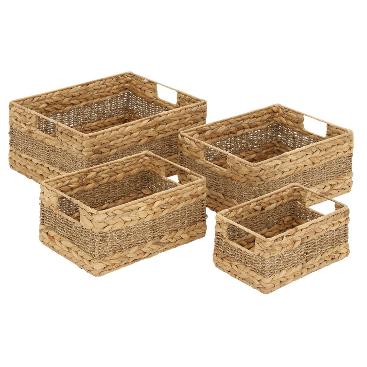 Market-Smart Pricing Sense of Place Rectangular Storage Baskets - Set of 3,  basket organizers 