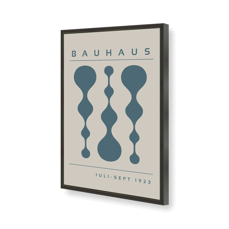 Strom Blue Retro Bauhaus, affiche I dans un cadre, H 25 po x l 19 po x P 1,25 po, Papier avec cadre simple noir satiné