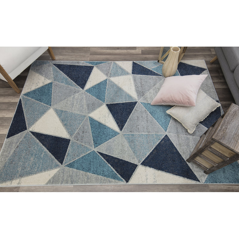 Tapis bleu indigo Kaia, Rectangle 5 pi x 7 pi