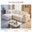 108" Cloud L-Shaped Modular Sectional Sofa, 2 Washable Cover Sets with Ottoman, Oversized Deep Seat Living Room Couch for DIY Color Switch, Boneless Style (White & Grey)-1865112579