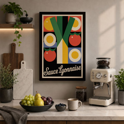 Sauce Lyonnaise Art Deco 1 Piece Wrapped Canvas Wall Art
