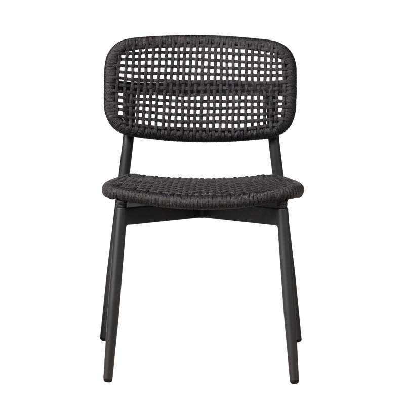 Armless Dining Chair-Set Of 4, Matte Charcoal