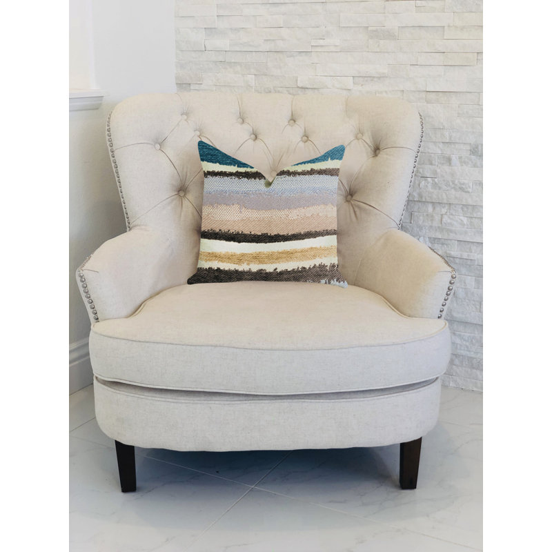 Coussin de luxe sable Stone River, 12 po x 25 po, Coussin lombaire