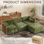 Modern Corner Sofas Oversize 256cm Chenille Sectional Sofa with Ottoman-1936982077