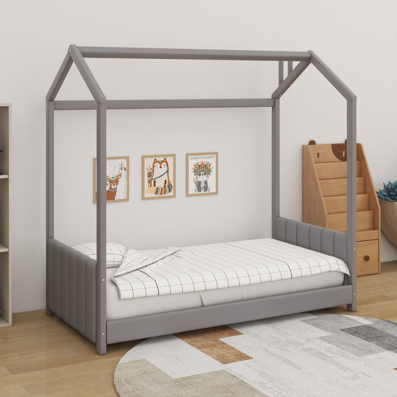 Lit maison, Gris