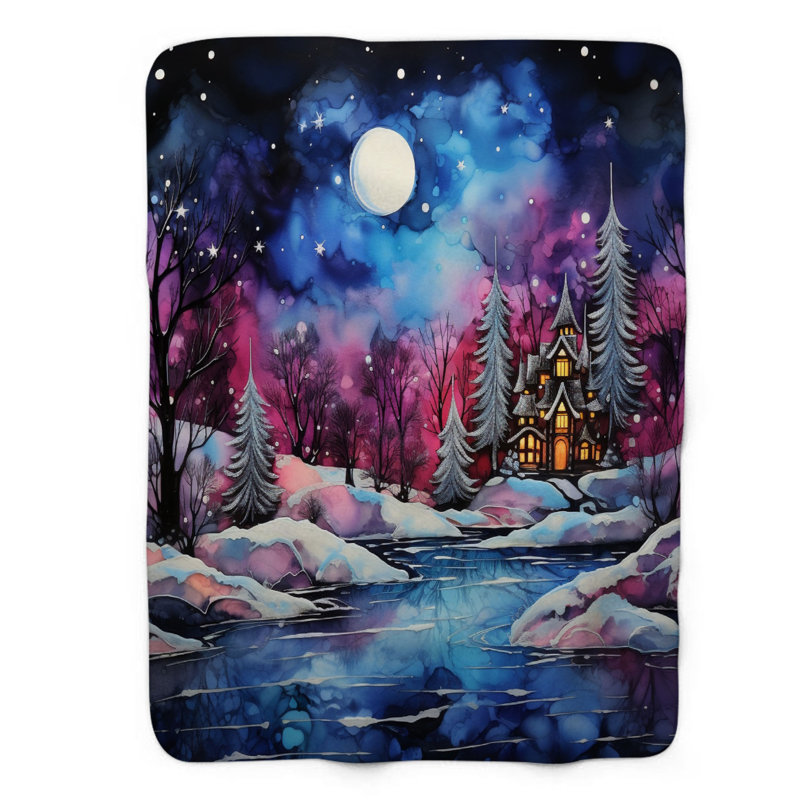 Couverture en sherpa d'hiver 1 pièce, Lit simple