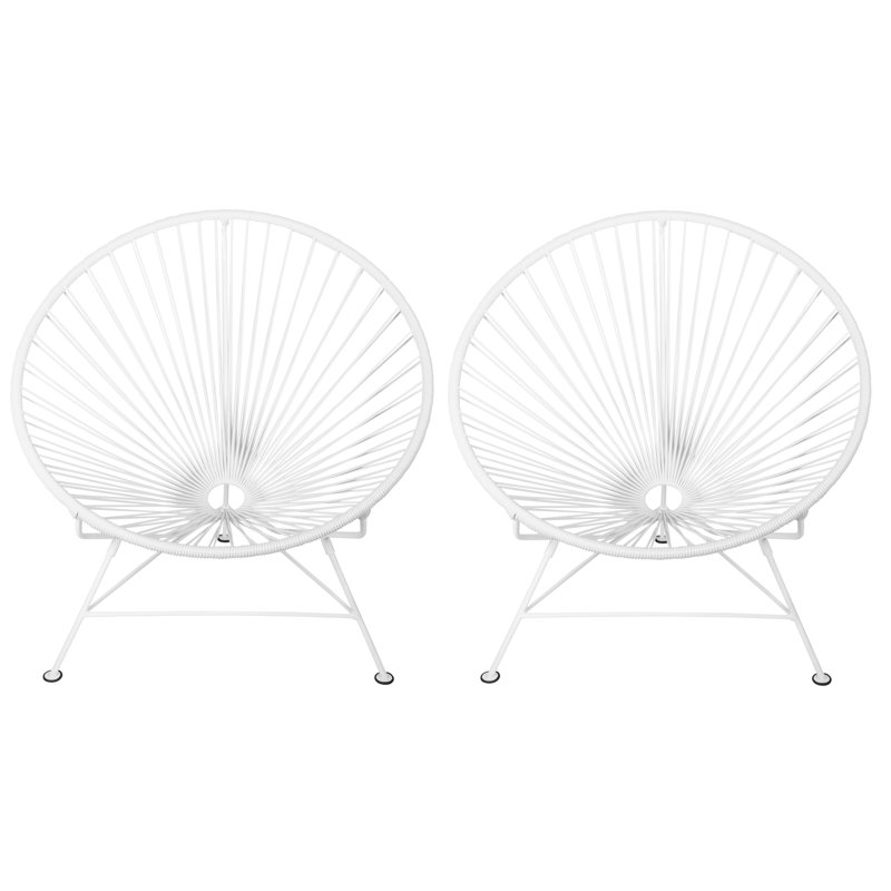 Innit Indoor/Outdoor Handmade Lounge Chairs, White