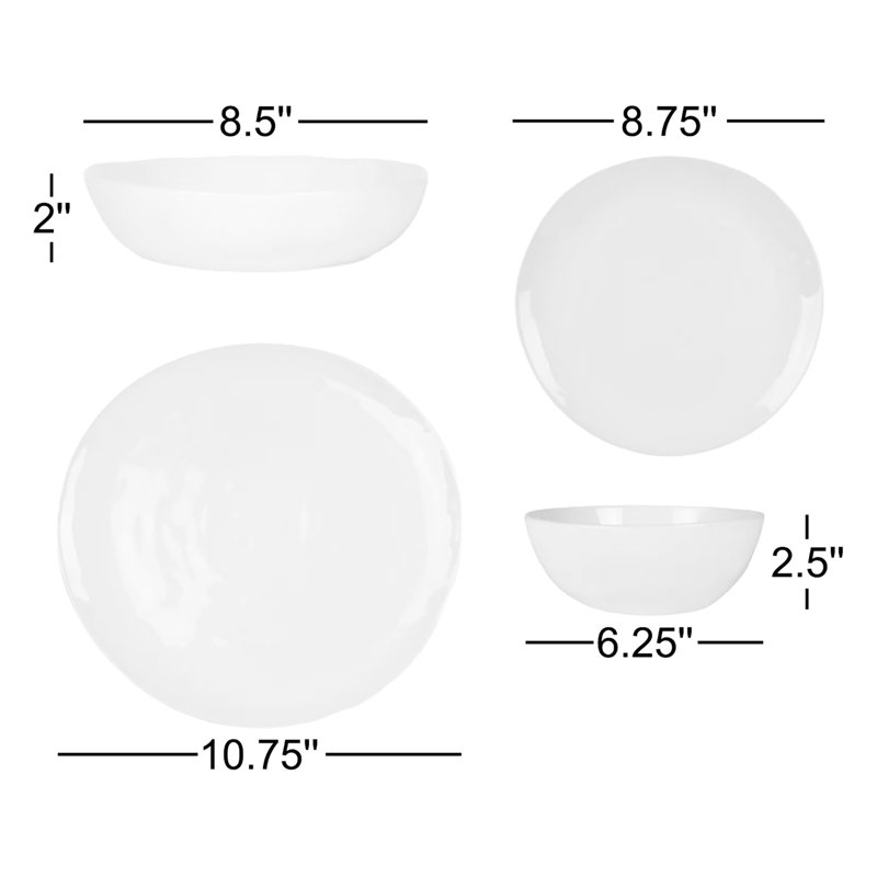 Organic Porcelain Dinnerware Set