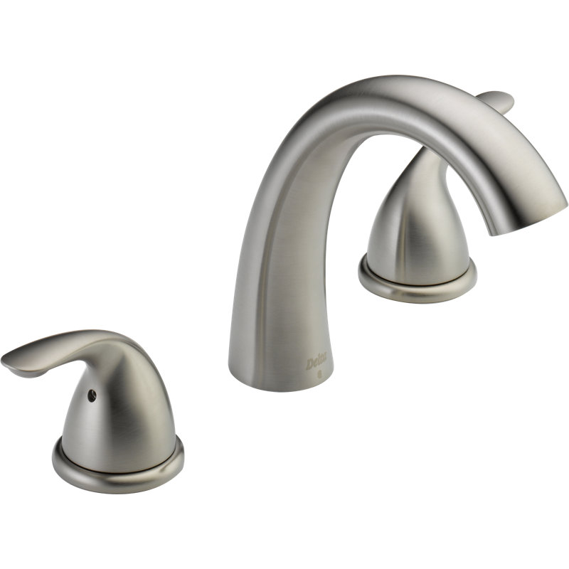 Classic Double Handle Deck Mounted Roman Tub Faucet Trim, Brilliance Stainless