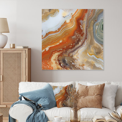 Orange Beige Aqua Symphony