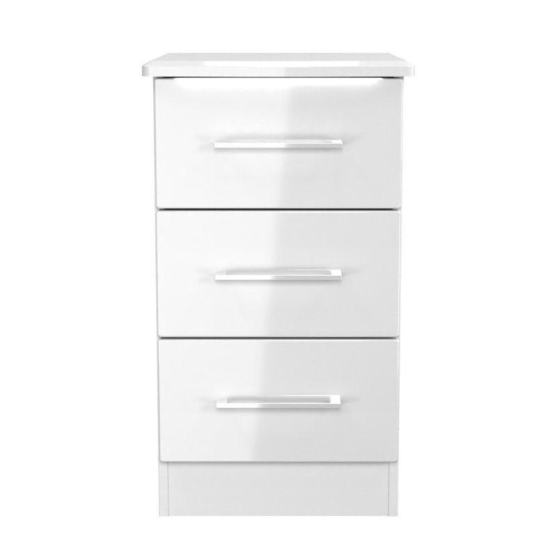 Cenie 40cm W Manufactured Wood Bedside Table, White