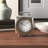 Kegan Farmhouse / Country Analog Resin Quartz Movement / Crystal Tabletop Clock with Alarm in Antique Pewter